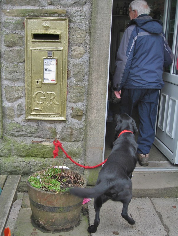 Hebden's golden letter-box